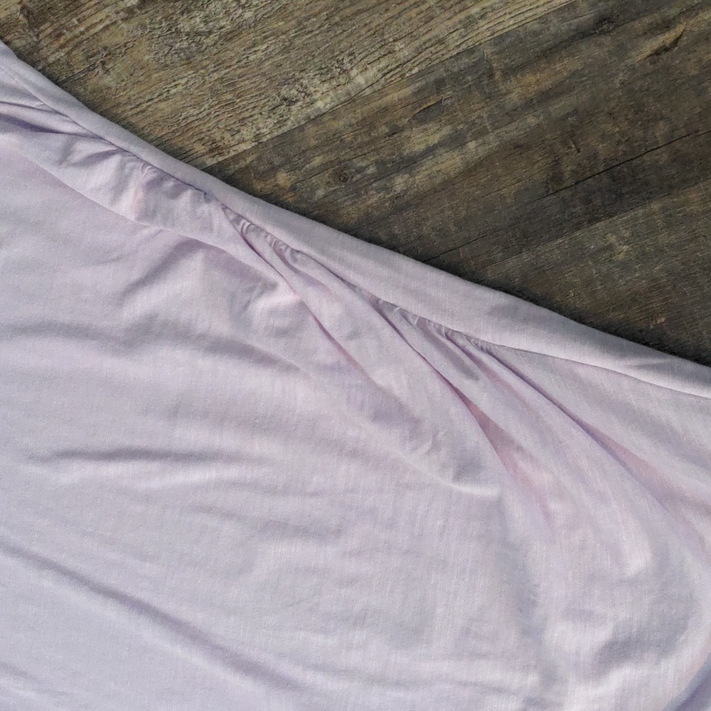 French Terry Cotton Tulip-Hem Sheath Dress Ruching NWOT - Picture 7 of 8
